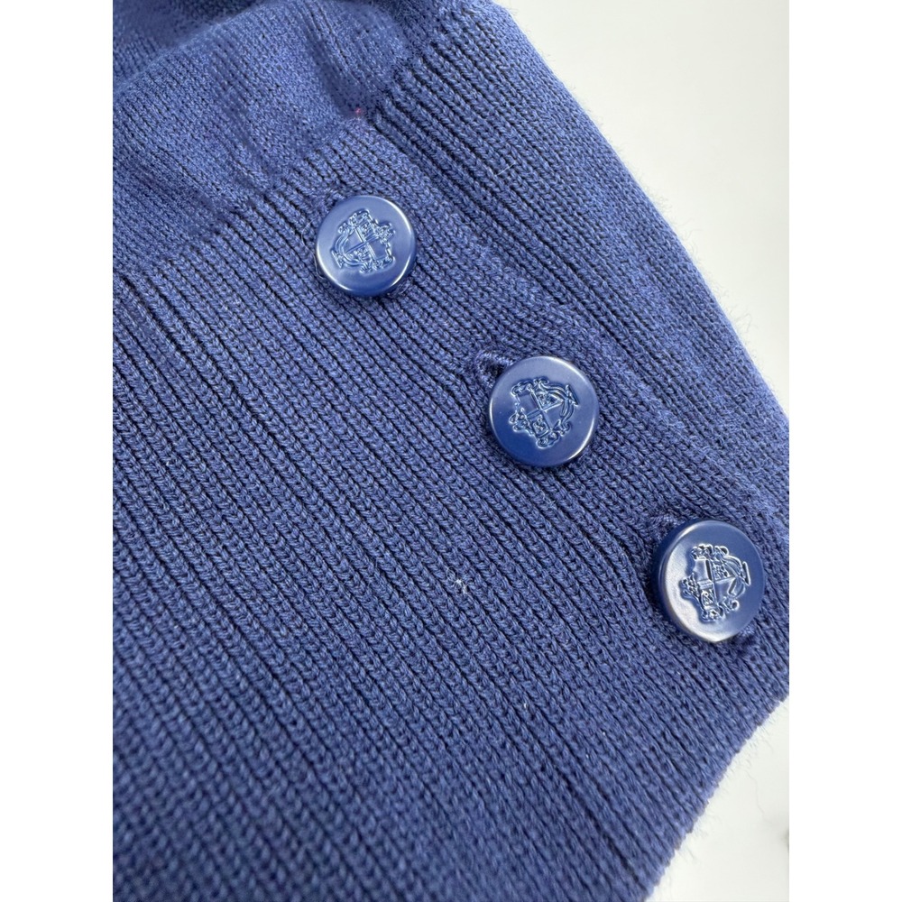 Talbots Sweater Women L Blue British Royal Guard Embroidered Preppy Novelty - Picture 8 of 11